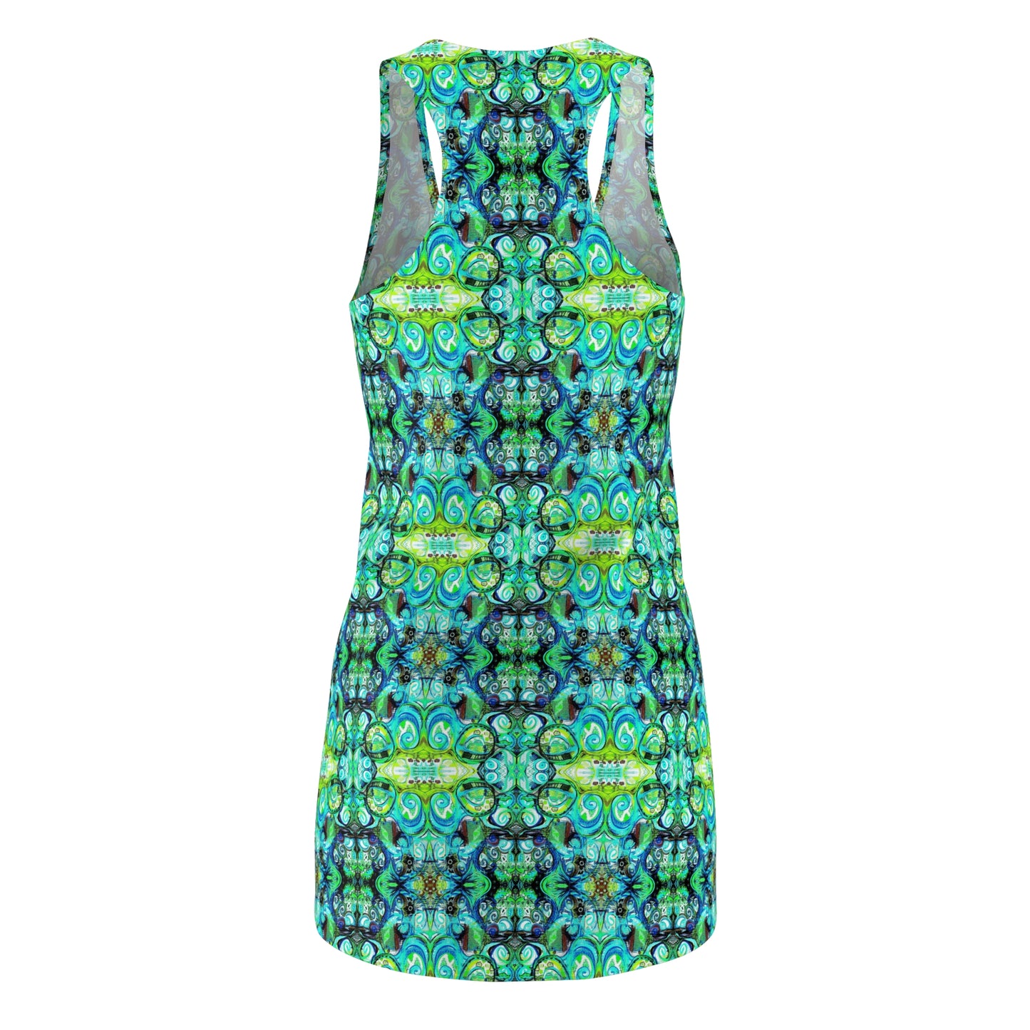 Racerback Dress: Peacock Plaid