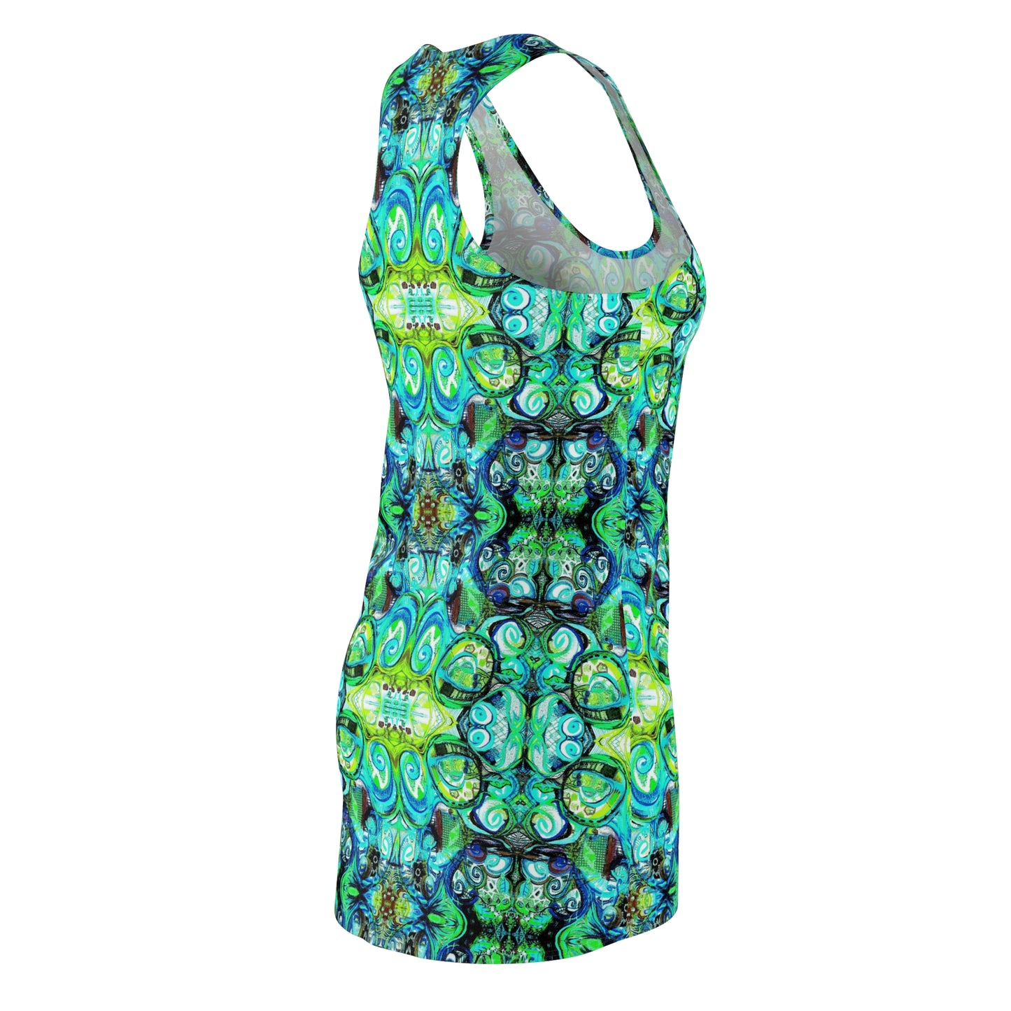 Racerback Dress: Peacock Show