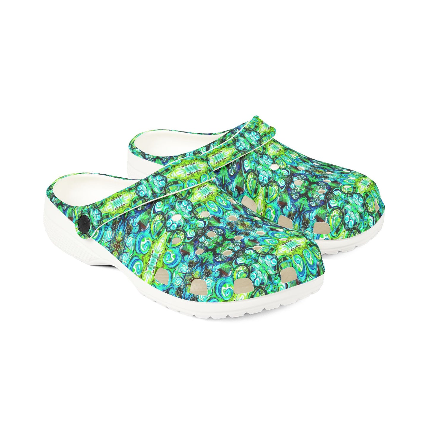 EVA Foam Rubber Shoes: Peacock - Greenish