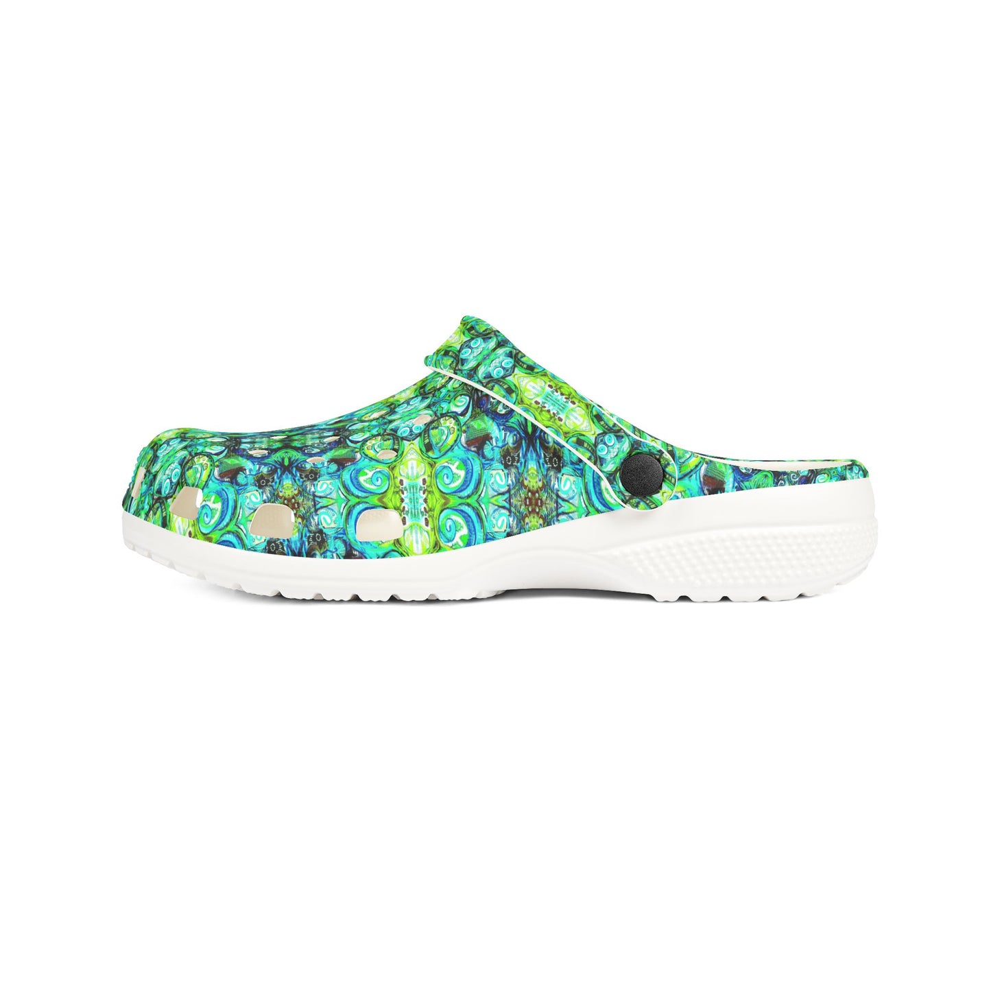 EVA Foam Rubber Shoes: Peacock - Greenish