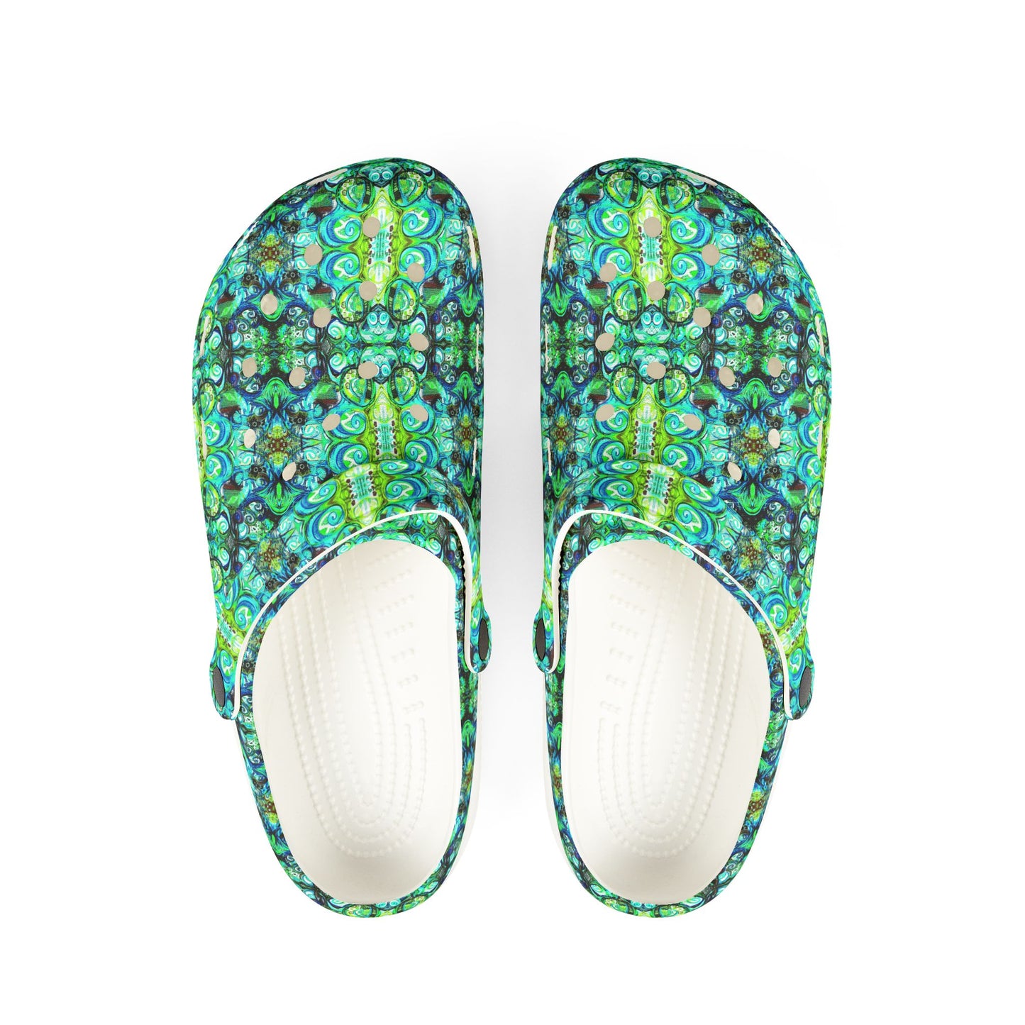 EVA Foam Rubber Shoes: Peacock - Blueish