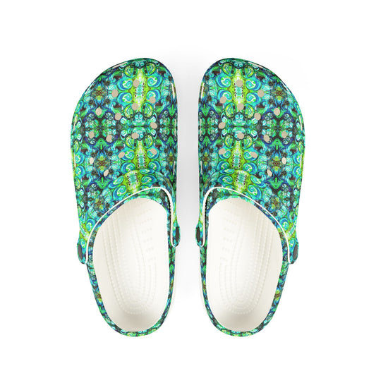 EVA Foam Rubber Shoes: Peacock - Blueish