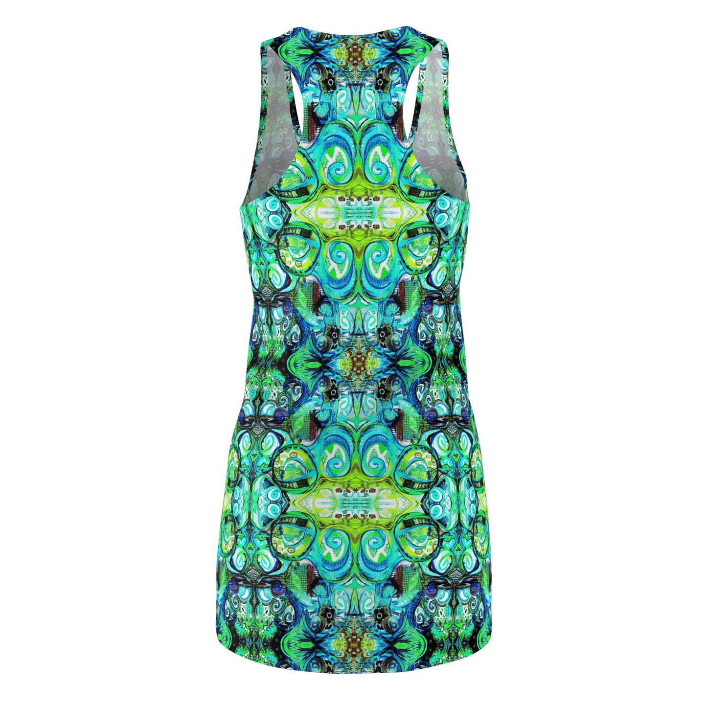 Racerback Dress: Peacock Show