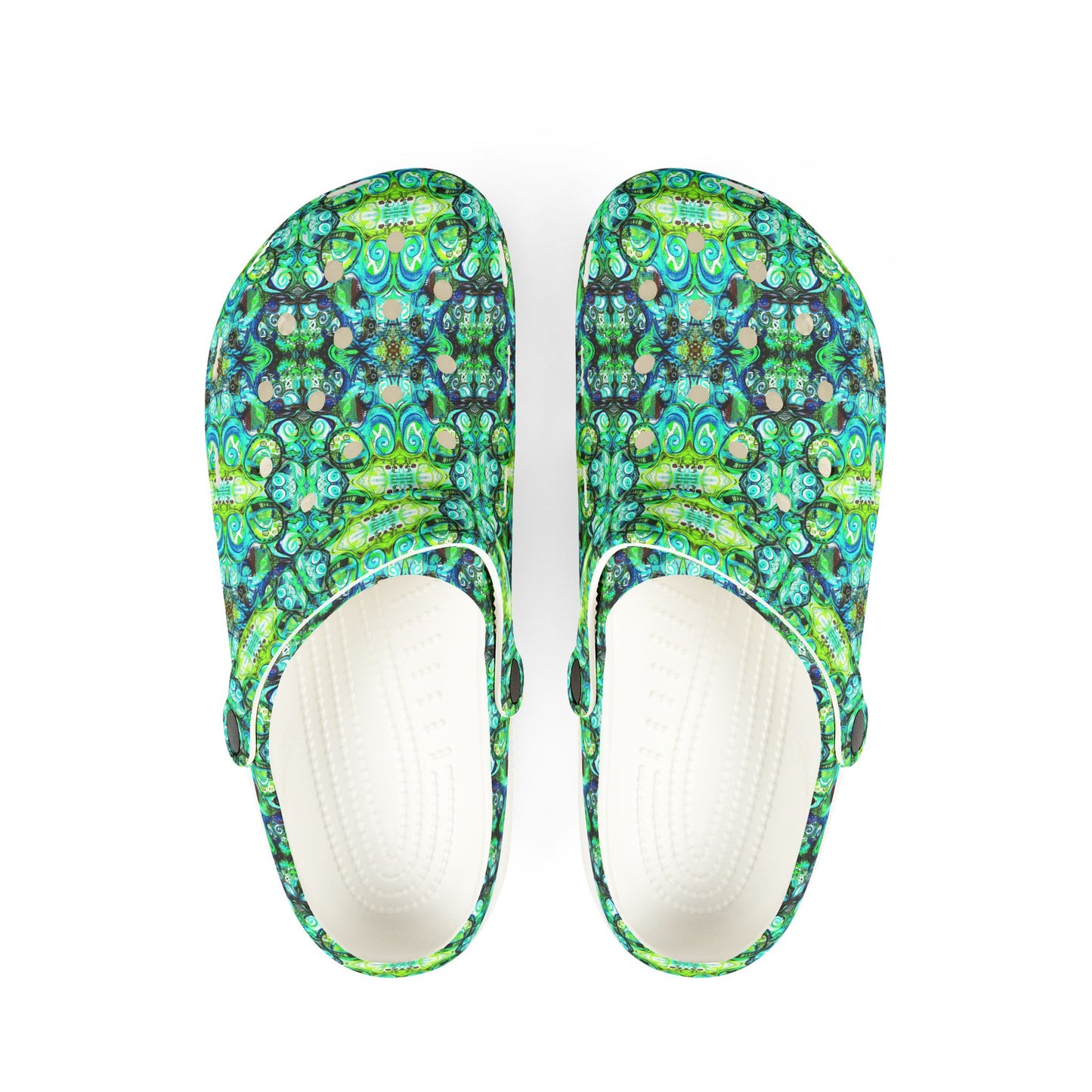 EVA Foam Rubber Shoes: Peacock - Greenish