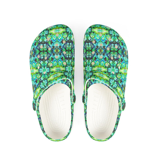 EVA Foam Rubber Shoes: Peacock - Greenish